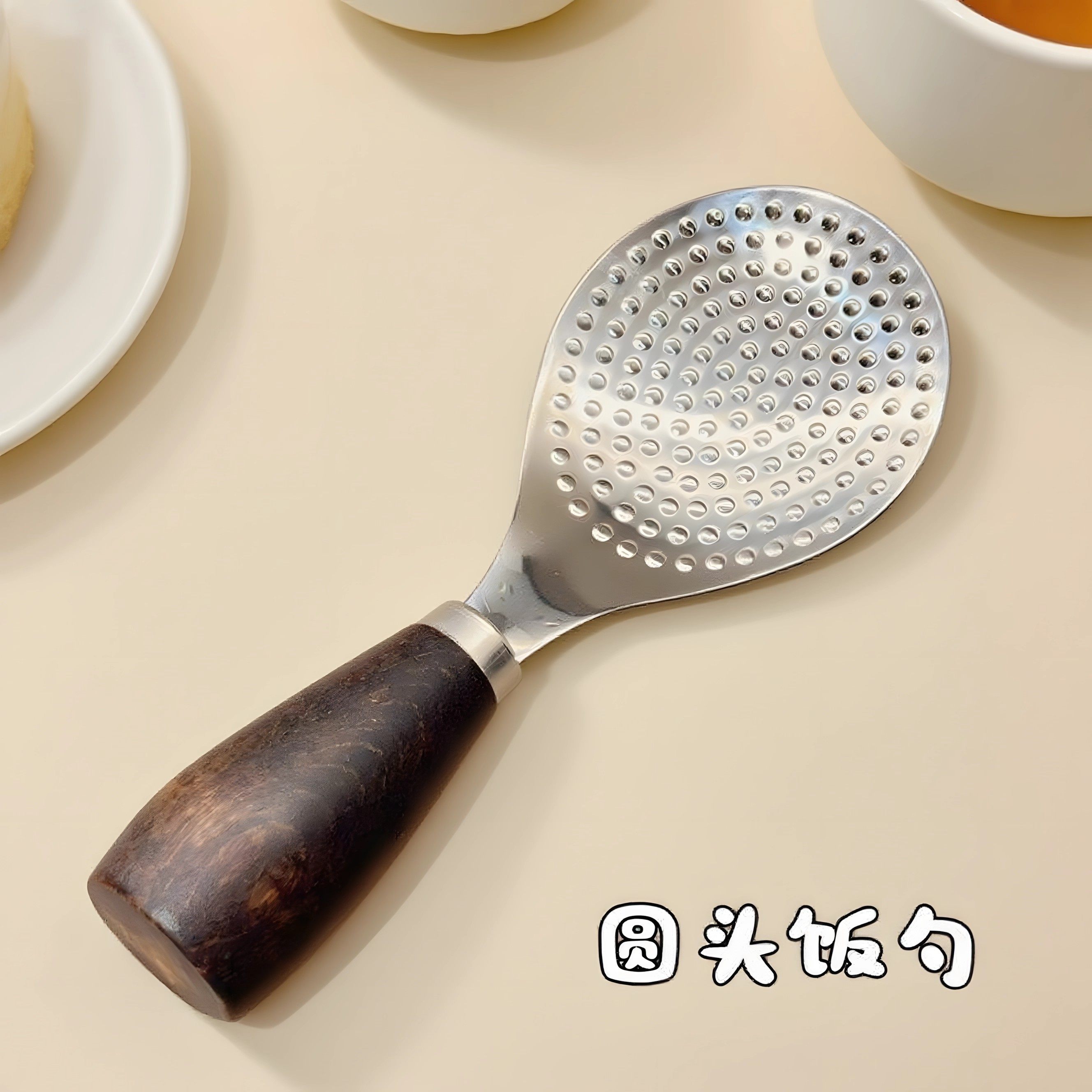 可立式木质手柄410不锈钢米饭铲米饭勺木柄不锈钢饭勺米饭铲子,淘宝优惠券,粉丝福利购,淘宝优惠卷