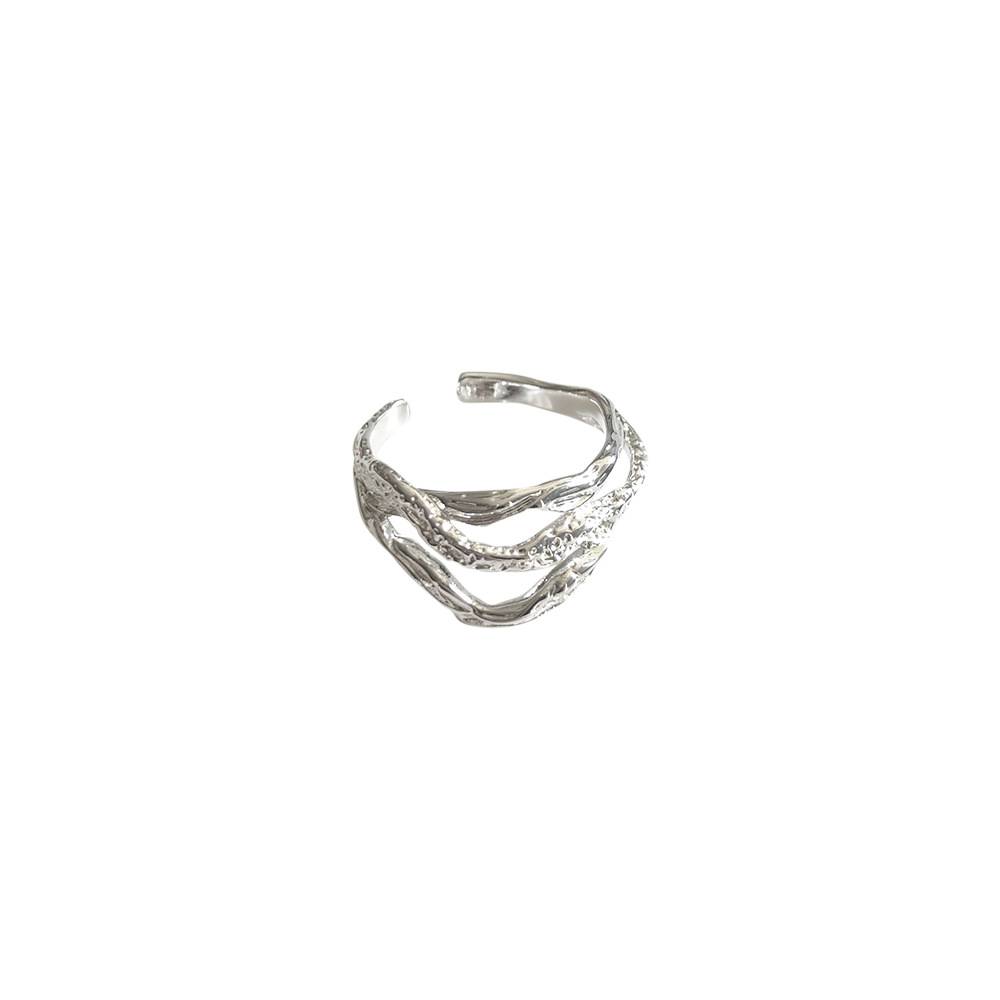 Korean niche design open ring personalized stacked open ring for women 2023 new irregular index finger ring