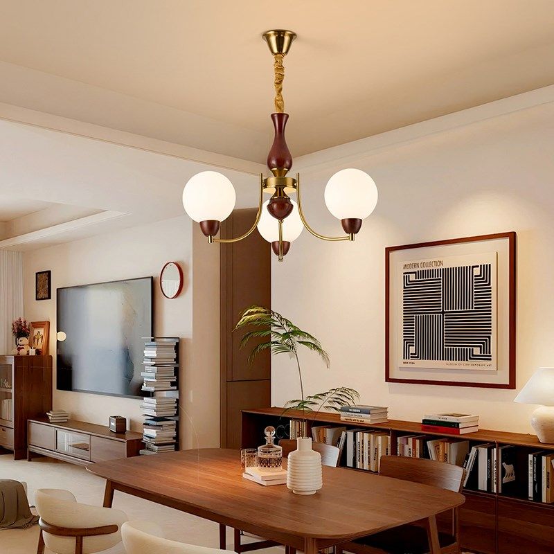 新中式客厅吊灯美式复古南洋创意个性胡桃木大厅护眼木艺灯具J535,淘宝优惠券,粉丝福利购,淘宝优惠卷