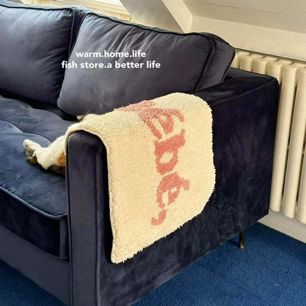 *Fish store*ins English bedside carpet bedroom flocked bedside floor mat absorbent bathroom non-slip mat