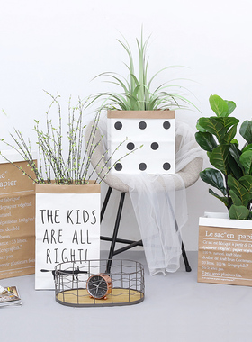 干花纸袋子ins风小物件网红拍照区布I置摆件简约服装店装饰道具