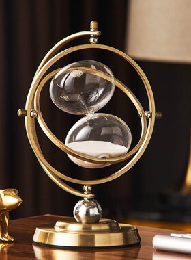 沙漏摆件计时器30分钟办公室书柜桌面客厅酒柜装饰品摆设轻奢高档