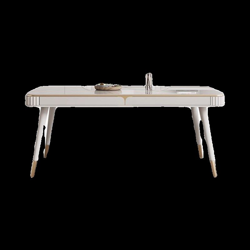 轻奢亮光岩板餐桌椅组合小户型现代简约家用带抽屉储物长方形饭桌,淘宝优惠券,粉丝福利购,淘宝优惠卷