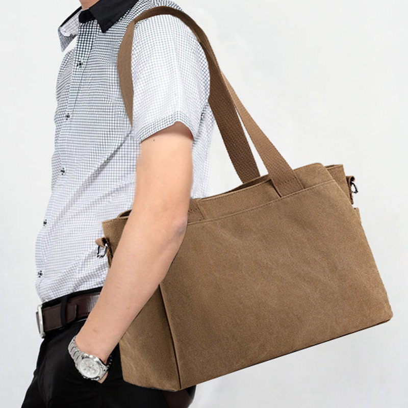 简约百搭a帆布包商务休闲男包女包单肩包斜挎布包手提公文包上班,淘宝优惠券,粉丝福利购,淘宝优惠卷