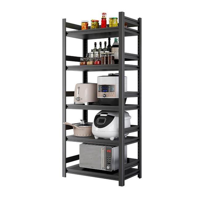 Kitchen storage rack floor-standing multi-layer microwave oven storage rack with wheels and household storage rack