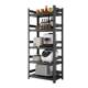 Kitchen storage rack floor-standing multi-layer microwave oven storage rack with wheels and household storage rack
