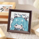 Cross stitch 2026 new line embroidery framed table cartoon animation simple embroidery handmade show