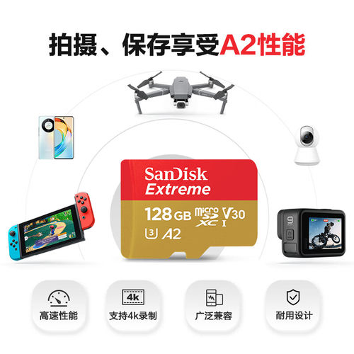 闪迪Extreme至尊极速TF内存卡监控行车记录仪无人机ccd存储卡 - 图3