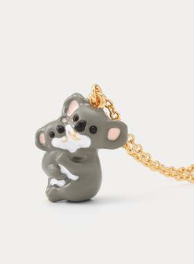 SELENICHAST亲子树袋熊可爱动物项链轻奢小众吊坠生日礼物首饰