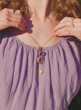 SELENICHAST原创设计生肖蛋系列可爱雏鸡项链毛衣链吊坠生日礼物