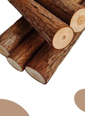 杉木原木头树杆树段造景装饰造型围栏营地实木架子篱笆栅栏支撑杆