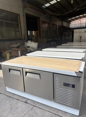商用冷藏木案面工作台冷冻柜定制奶茶工作台包子工作台冰箱