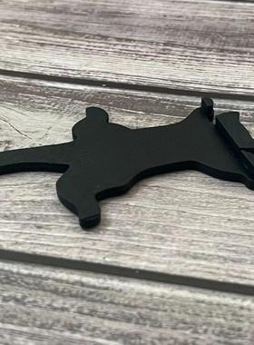 新款可爱门框装饰木质工艺品农庄悬挂黑猫剪影家居门上画框装饰