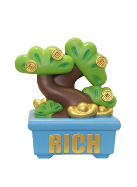 发财树桌面招财摆件有钱花客厅玄关电视柜装饰品乔迁新居开业送礼