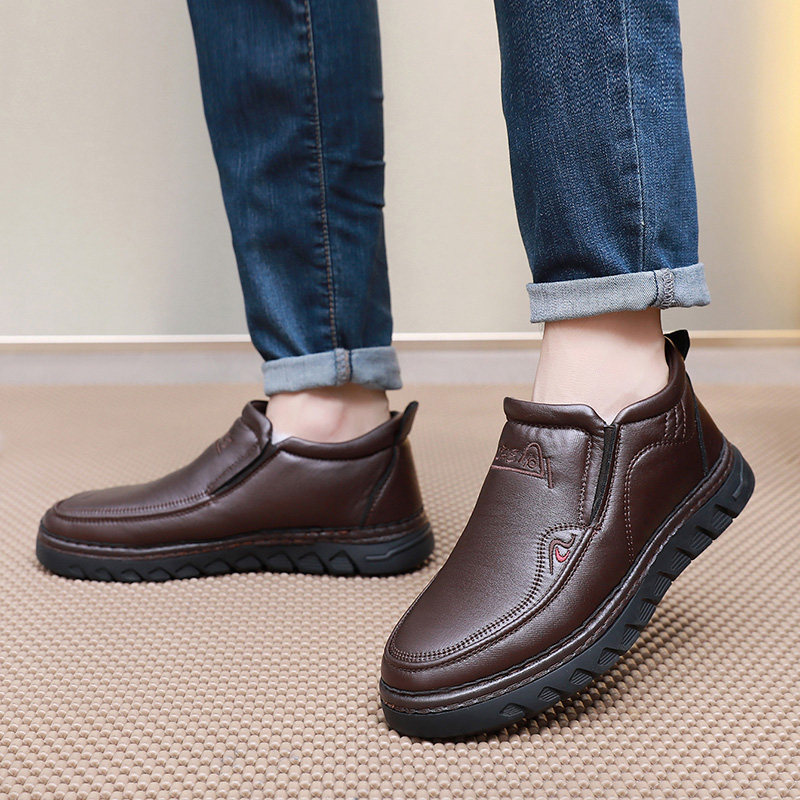 老北京布鞋男鞋冬季加绒加厚保暖爸爸纯羊毛软底防滑橡胶底大码男,淘宝优惠券,粉丝福利购,淘宝优惠卷