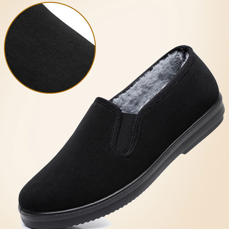 乾派老北京布鞋男款冬季加绒加厚防滑中老年人爸爸鞋一脚蹬二棉鞋,淘宝优惠券,粉丝福利购,淘宝优惠卷