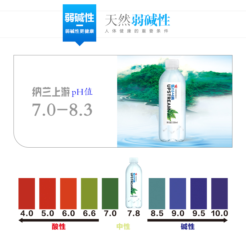 纳兰上游 天然山泉水550ML*24瓶长寿乡巴马富锶弱碱性饮用水整箱