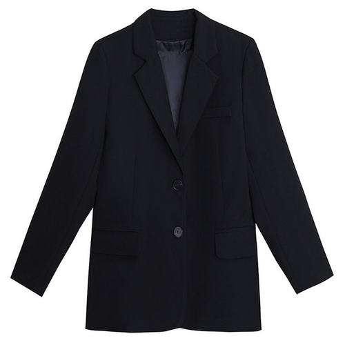 西装中长款春秋加肥加大码长袖女士西服外套大学生职业面试工作服 - 图3