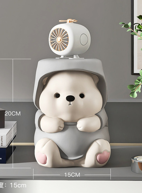 网红元气熊玄关钥匙收纳摆件家居饰品客厅电视柜装饰乔迁新居礼品