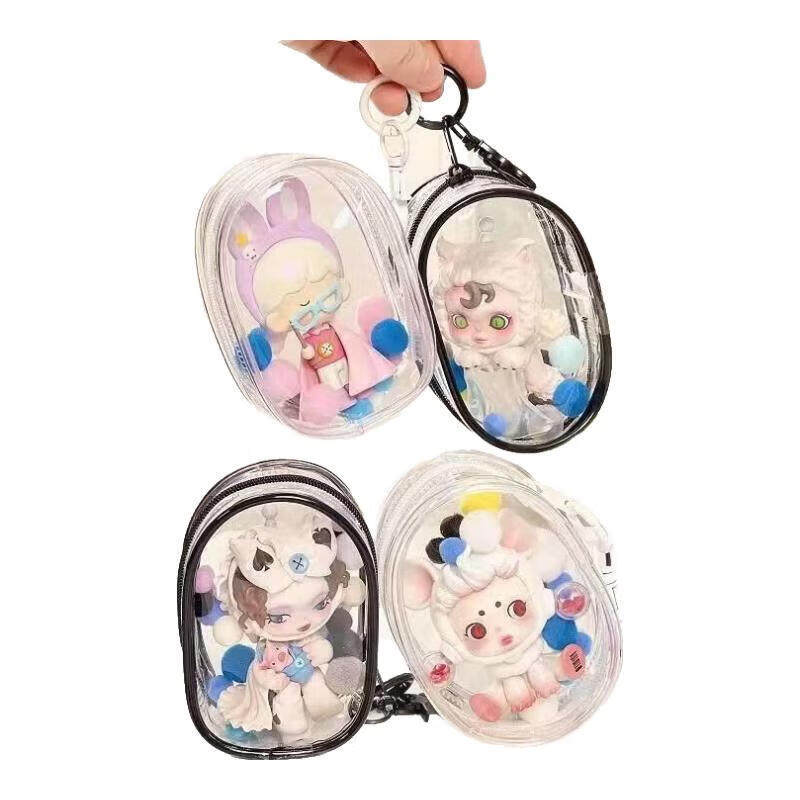 透明pvc痛包手办收纳袋盲盒遛娃包挂件展示袋数据线娃包收纳袋,淘宝优惠券,粉丝福利购,淘宝优惠卷