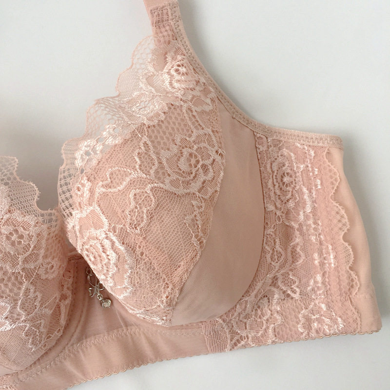蕾丝无海绵超薄款文胸全杯大胸显小聚拢调整型收副乳女士内衣胸罩,淘宝优惠券,粉丝福利购,淘宝优惠卷
