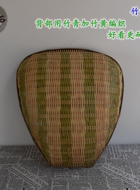 竹编筲箕簸箕h竹制品洗菜沥水盛菜晾晒收纳竹篮子淘米竹筐饭店家