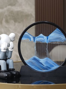 流沙画沙漏摆件创意解压艺术办公室桌面客厅电视柜装饰品生日礼物