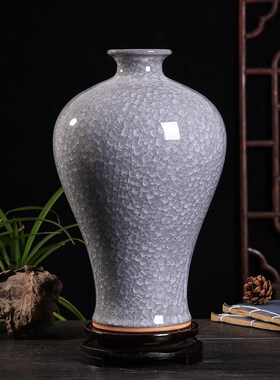 新中式高档家居复古摆件酒店茶室办公室酒柜壁柜陶瓷花瓶装饰摆设