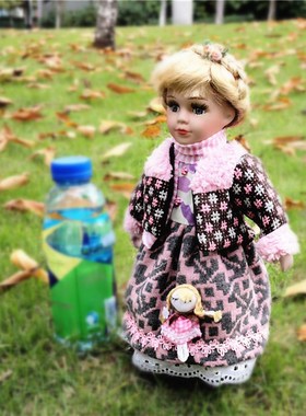 30厘米小号可爱陶瓷洋娃娃家居办公室客厅卧室个性摆件生日结婚礼