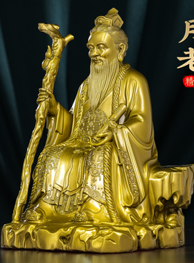 大号全铜月老神像星君月下老人像佛堂供奉居家寺庙摆件求姻缘佛像