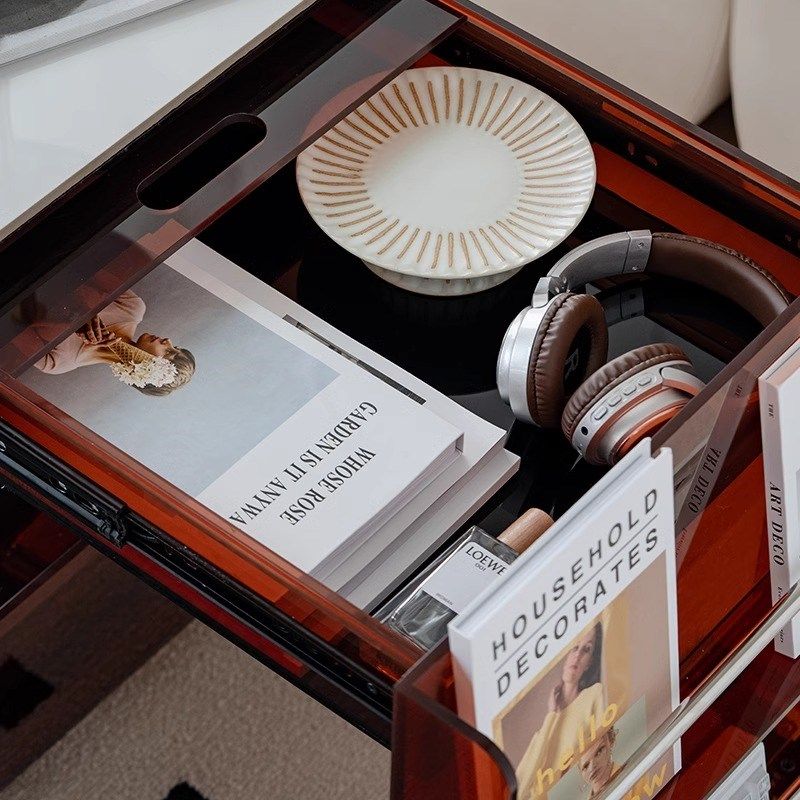 亚克力可移动推车客厅茶几边几围炉煮H茶小户型岩板茶水柜茶桌边,淘宝优惠券,粉丝福利购,淘宝优惠卷