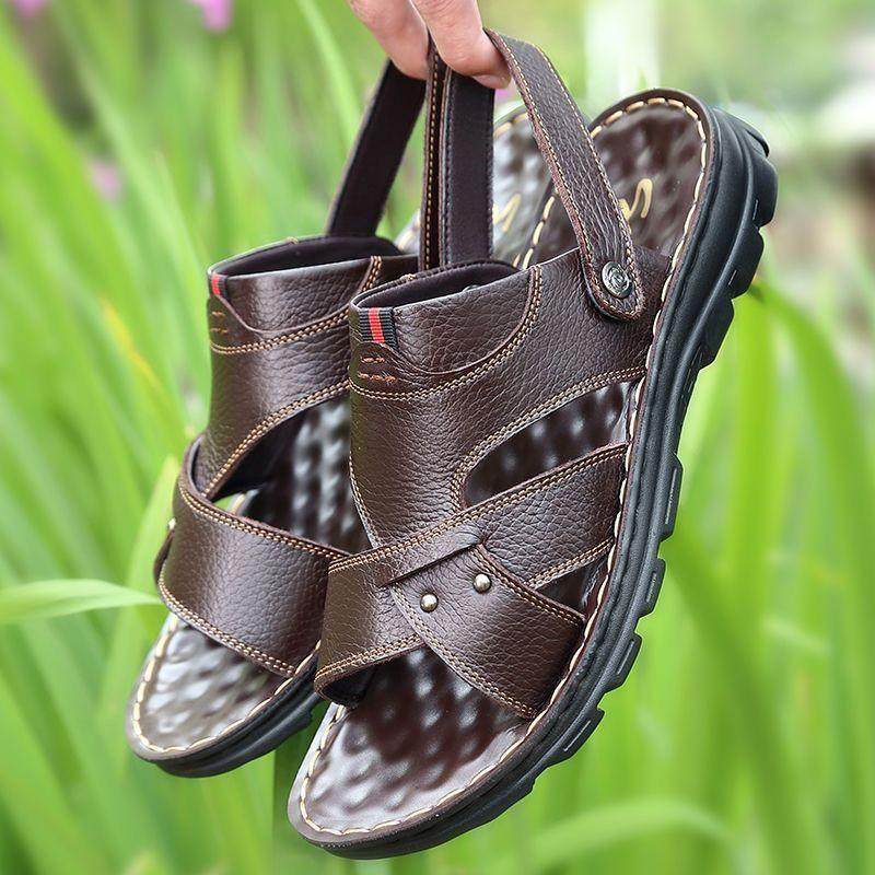 男士凉鞋软底夏季沙滩鞋中老年人防滑耐磨断码休闲爸爸鞋子凉拖鞋,淘宝优惠券,粉丝福利购,淘宝优惠卷