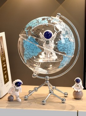 地球仪摆件轻奢高级感小众宇航员太空人男孩女童书桌生日乔迁礼物
