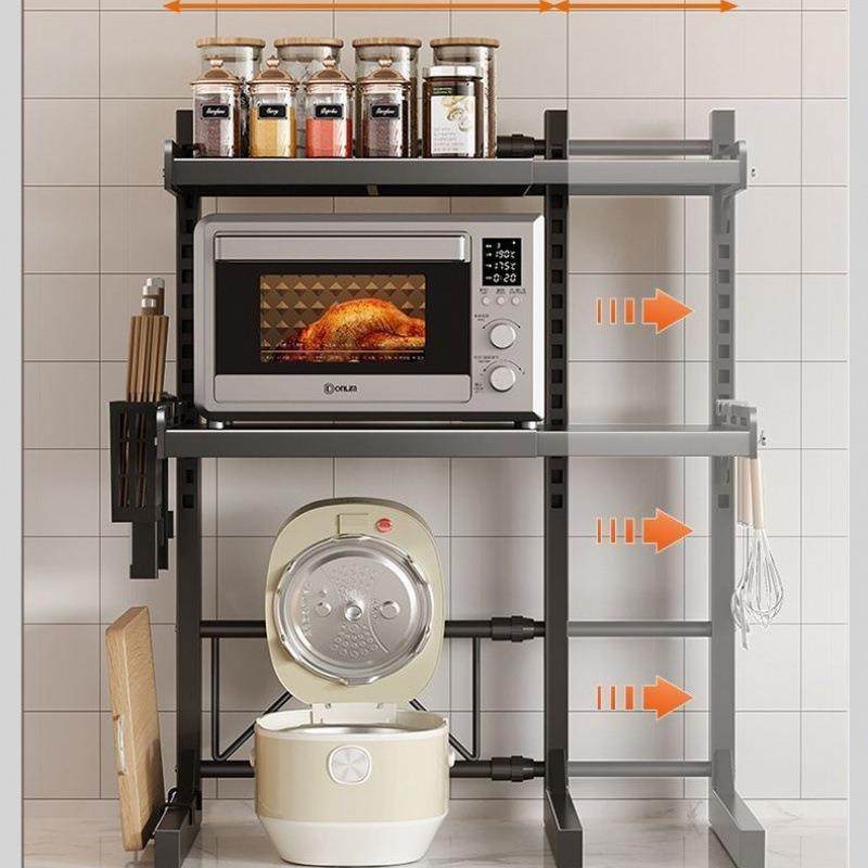 微波炉加厚置物架多层台面可伸缩厨房家用收纳烤箱锅架隔层架子,淘宝优惠券,粉丝福利购,淘宝优惠卷