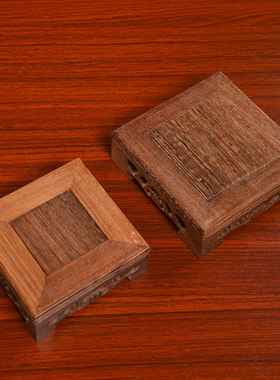 戴玉堂实木底座陶瓷佛像坐台加高家用装饰品摆件长方形垫台木底托