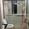 Stainless steel shower room with in-line sliding S door bathroom wet and dry separation glass partition bathroom double movable