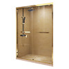 Stainless steel shower room with in-line sliding S door bathroom wet and dry separation glass partition bathroom double movable