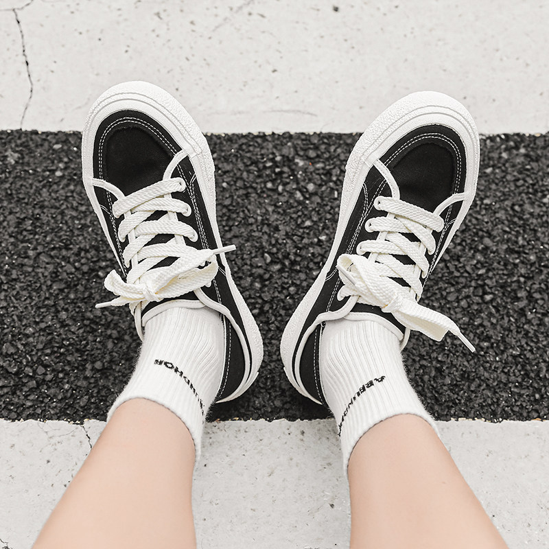 后跟可踩男鞋夏h季踩脚鞋半拖懒人半托帆布鞋厚底布鞋小众百搭板,淘宝优惠券,粉丝福利购,淘宝优惠卷