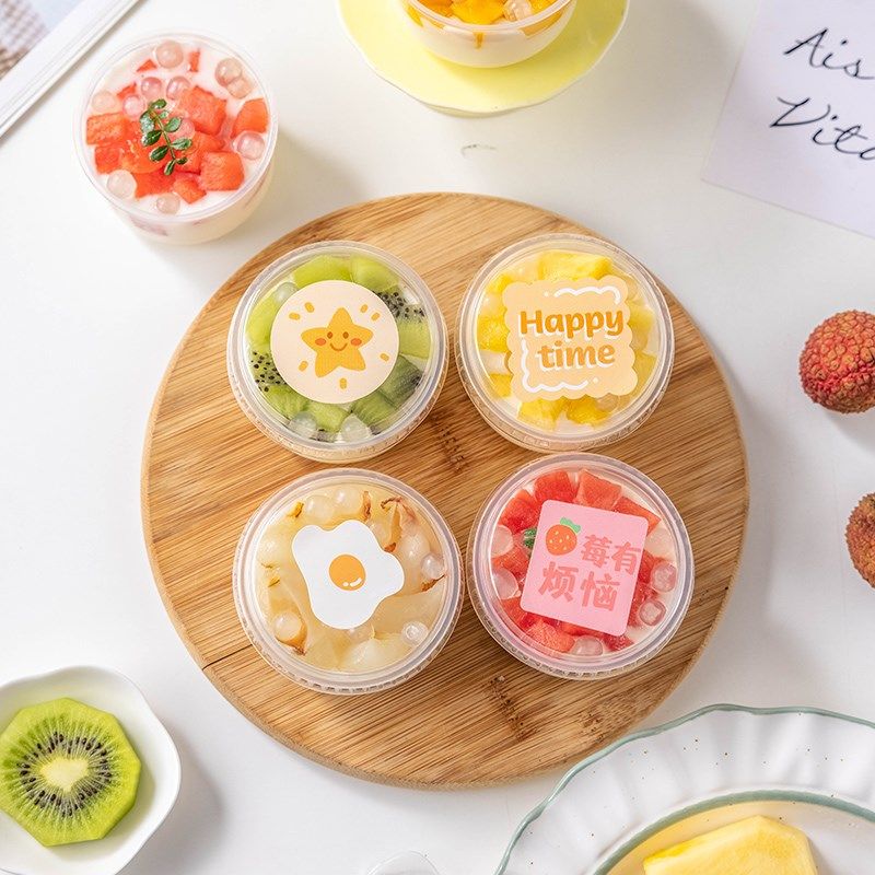 布丁杯一次性双皮奶专用碗果冻酸奶杯子塑料冰淇淋甜品打包盒商用,淘宝优惠券,粉丝福利购,淘宝优惠卷