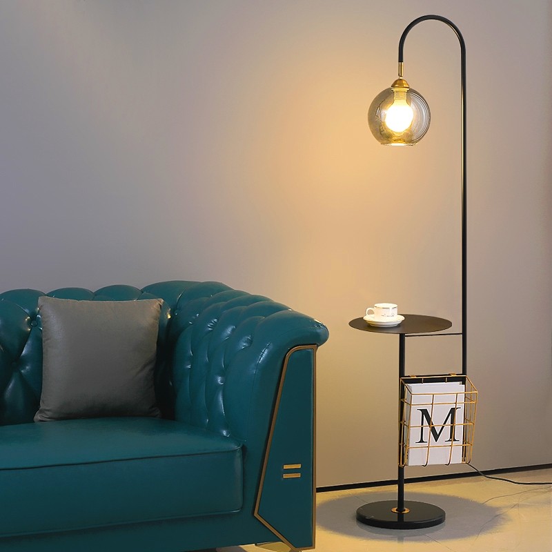 置物落地灯客厅卧室床头柜一体北欧轻奢复古沙发边几茶几充电台灯,淘宝优惠券,粉丝福利购,淘宝优惠卷