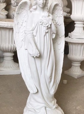 欧式天使人物装饰摆件婚庆道具户外庭院雕塑客厅落地摆件园艺人物