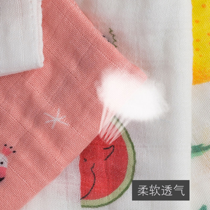 婴儿纱布口水巾纯棉洗脸毛巾新生儿用品宝宝小方巾儿童手帕手绢 - 图0