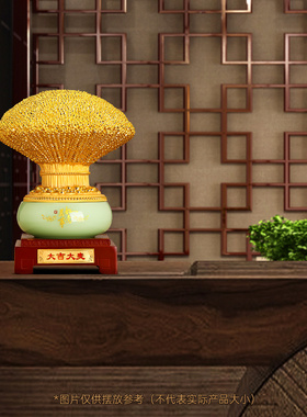 大吉大麦摆件招财聚宝盆客厅办公室收银柜台生意人装饰店铺开业礼