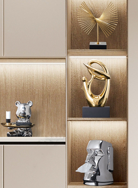 轻奢玄关创意艺术摆件高档家居饰品客厅酒柜电视柜办公室装饰品