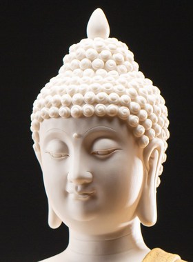 大号陶瓷释迦摩尼像如来阿弥陀佛泰佛家居客厅玄关装饰品灯饰摆件