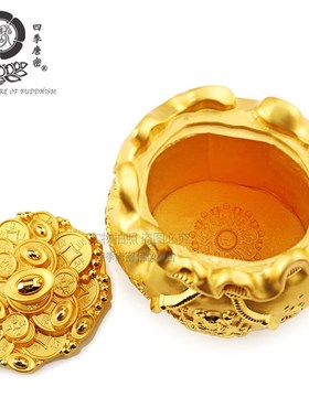 四季唐密 包邮 三面大黑天财神 财神布袋招财聚宝盆 家居装饰摆件