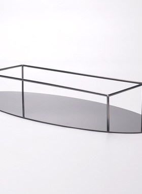 简约现代金属框架托盘别墅酒店样板间桌面装饰品