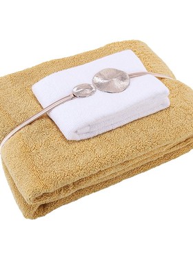 浴室柜摆件浴巾毛巾绑带扣组合套装酒店卫生间样板间衣帽间软饰品