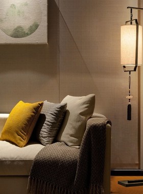 复古新中式落地灯客厅简约现代仿古宫廷led书房卧室灯中国风灯饰