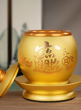 佛前供佛杯供水杯财神水杯菩萨净水杯家用拜神佛具用品铜杯圣水杯